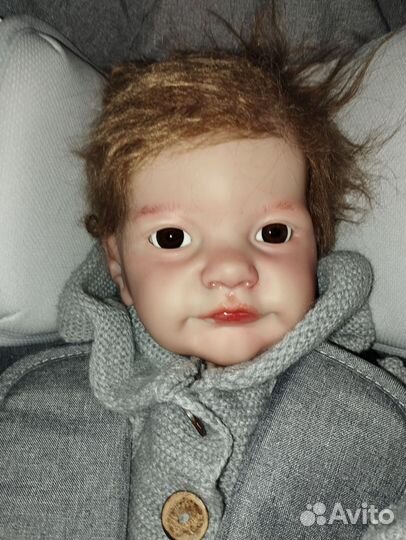 Кукла реборн ручной работы,виниловая, мальчик