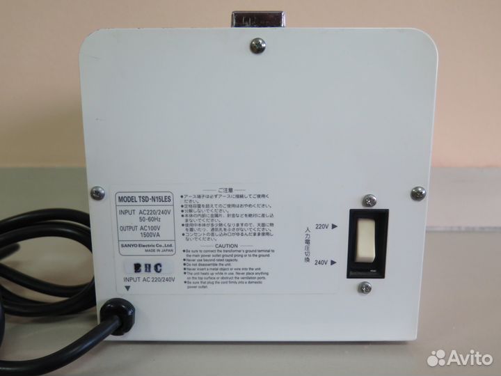 Трансформатор понижающий sanyo TSD-n15les 1,5KVA