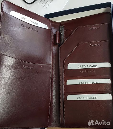 Портмоне в коробке мужское кожа