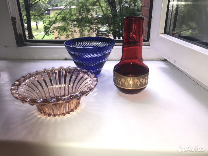 Салатник из цветного стекла