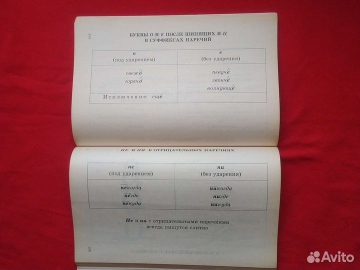 Учебные таблицы по русскому языку,207 стр