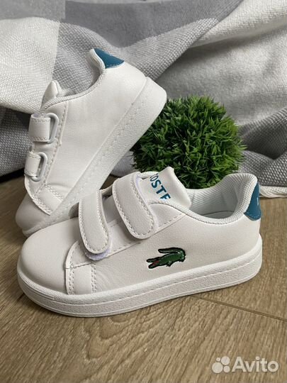 Кеды детские Lacoste белые/черные