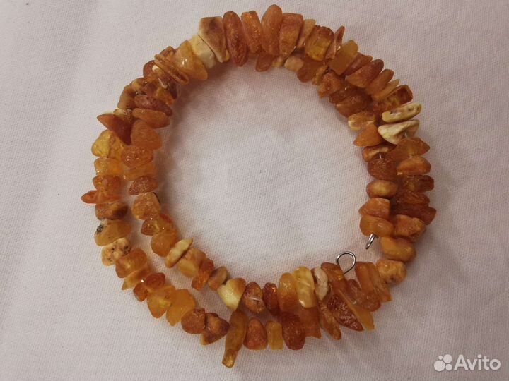 Браслет и бусы из янтаря натурального
