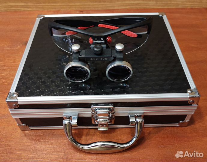 Бинокуляры 3,5x420 + свет 5w + алюминиевый кейс
