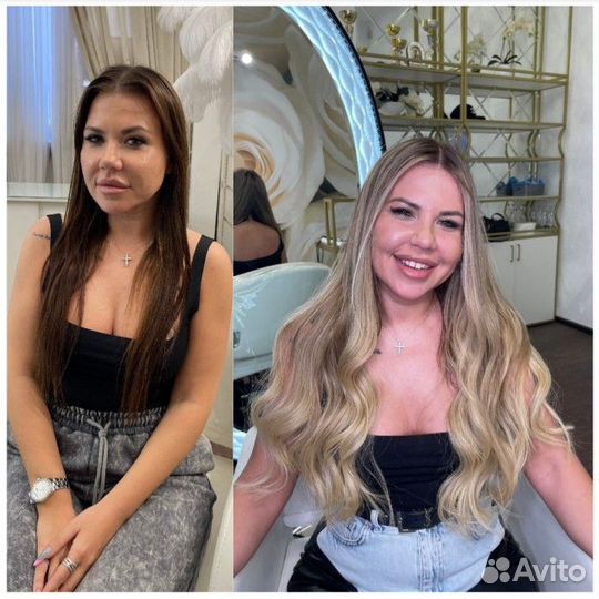 Наращивание натуральных волос, горячий способ