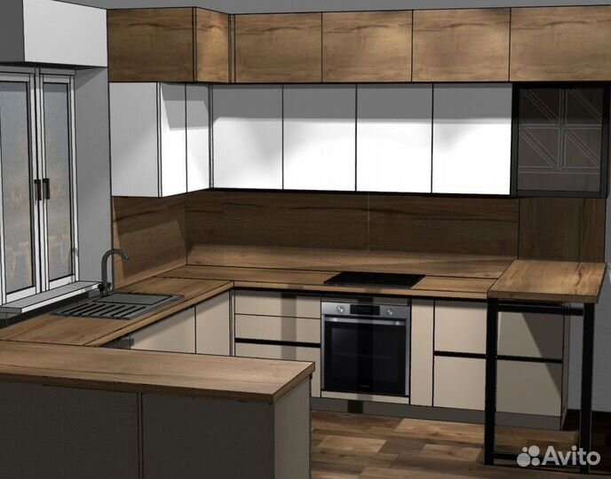 Кухонный гарнитур угловой от фабрики