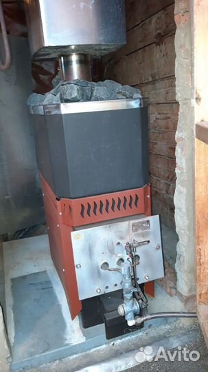 Газодровяная печь каменка Русь-18лгду