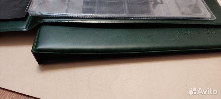 Альбомы для монет на кольцах кожзам