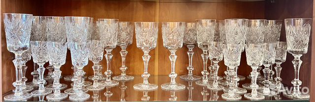 Хрустальные фужеры Гусь-Хрустальный, СССР хрусталь