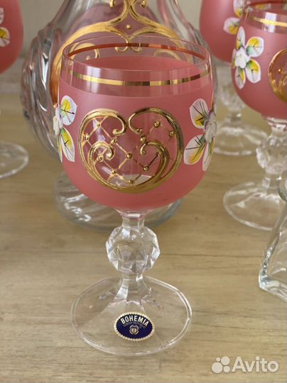 Набор графин и Фужеры богемия