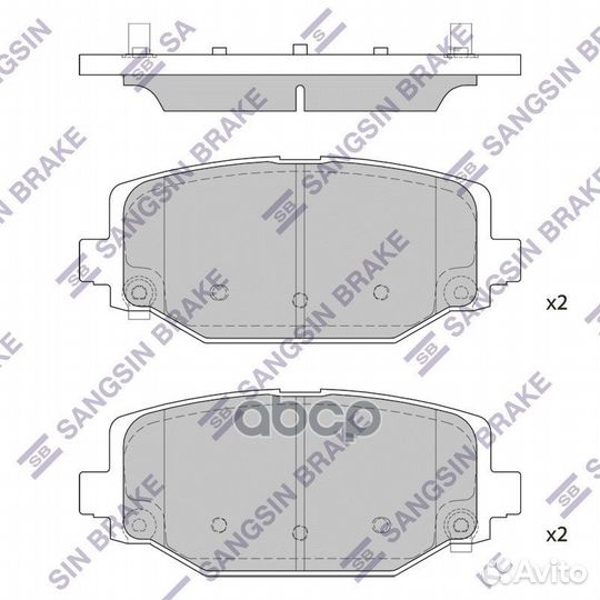 SP1950 колодки дисковые задние Chrysler Grand