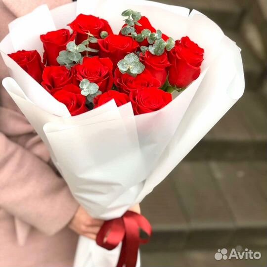 Свежие Розы в Букетах. Доставка/Самовывоз