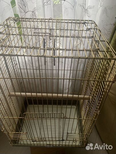 Клетка для крупного попугая с жердью