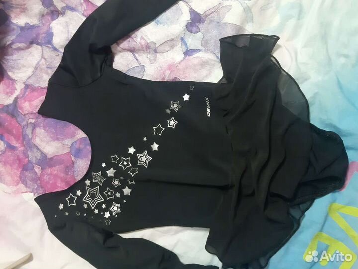 Купальник с юбкой для гимнастики 134 140