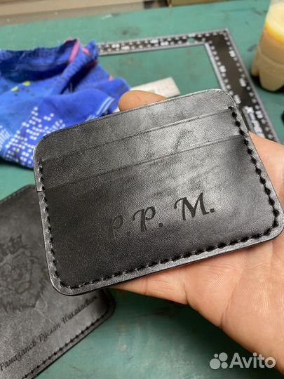 Именной набор. Обложка и картхолдер из кожи