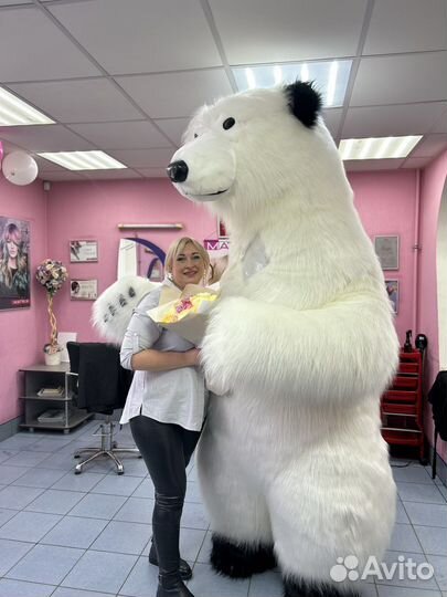 Поздравление белый медведь.Медведь/Ушастик