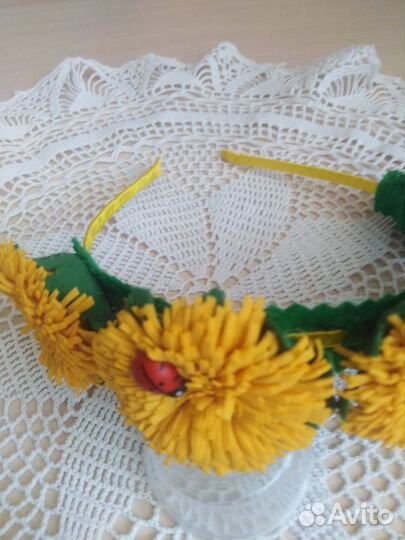 Ободок ручной работы цветы