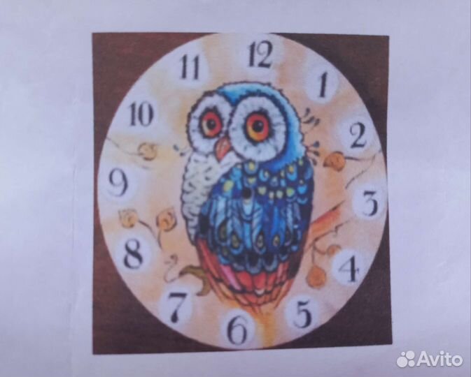 Алмазная мозаика часы циферблат