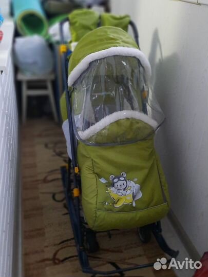 Детские санки коляска ника