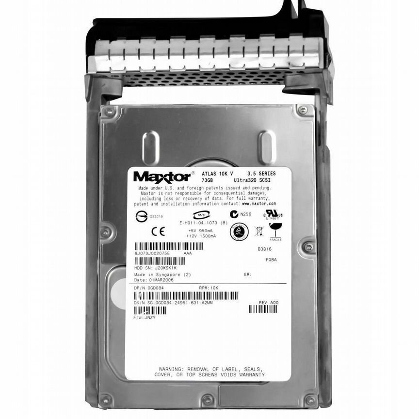 [GD084] Жесткий Диск Dell 73gb U160scsi 3.5" Hdd Gd084