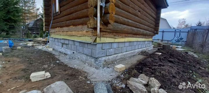 Замена венцов, лаг, полов, подъём домов