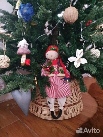 Интерьерная кукла коллекционная зимняя Тильда