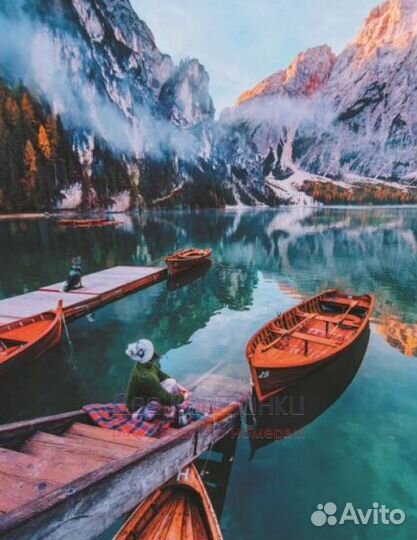 Алмазная мозаика 40x50 Девушка на причале