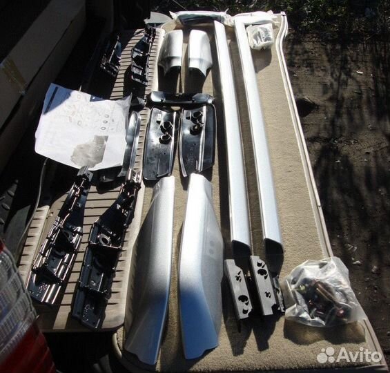 Prado 150 Продольные рейлинги серебристые C3VA2