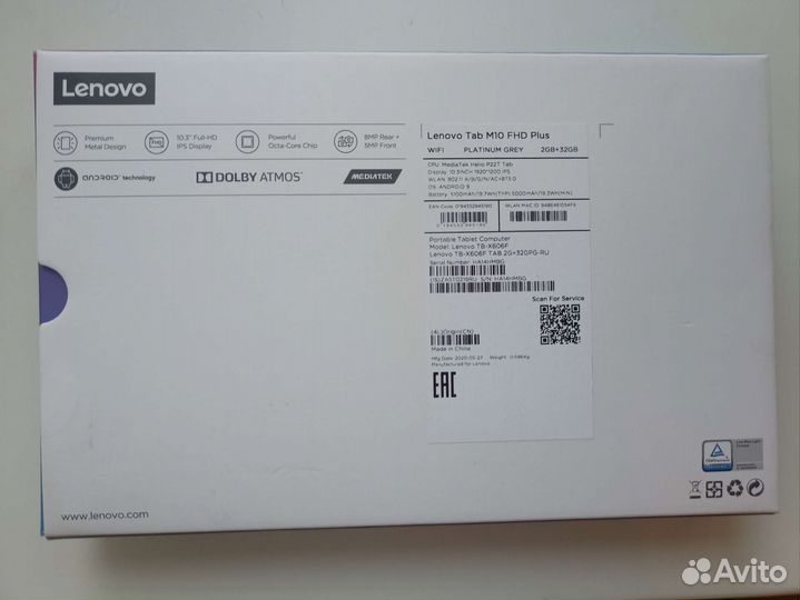 Планшет Lenovo Tab M10 FHD plus