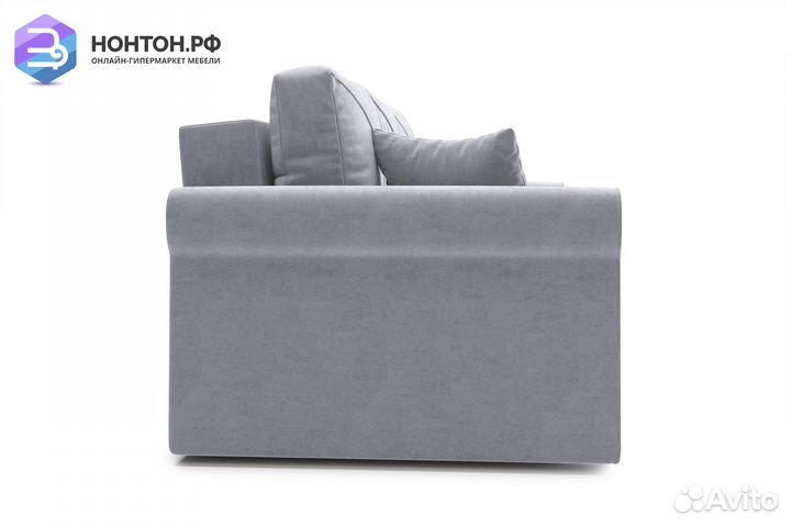 Диван еврокнижка Лира 3-х местный серый