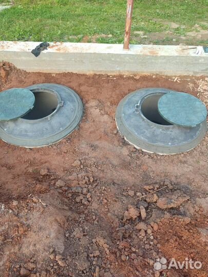 Выгребная яма установка колец септиков из жб