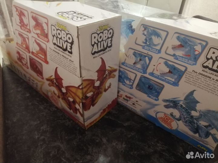 Robo alive дракон красный и синий