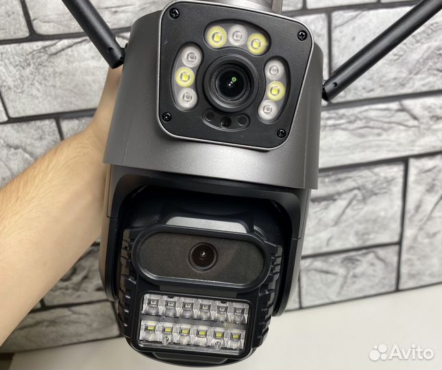 Камера Wi-Fi с двумя объективами видеонаблюдения