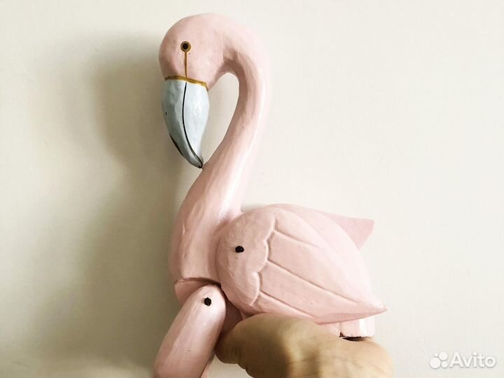 Деревянная фигурка Фламинго