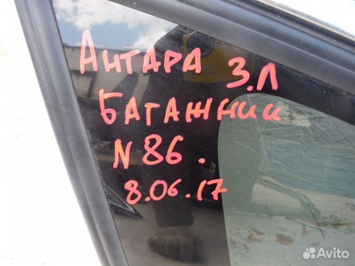 Стекло боковины задней левой opel Antara 2009