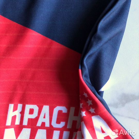 Мужской фанатский шарф красная машина хоккей