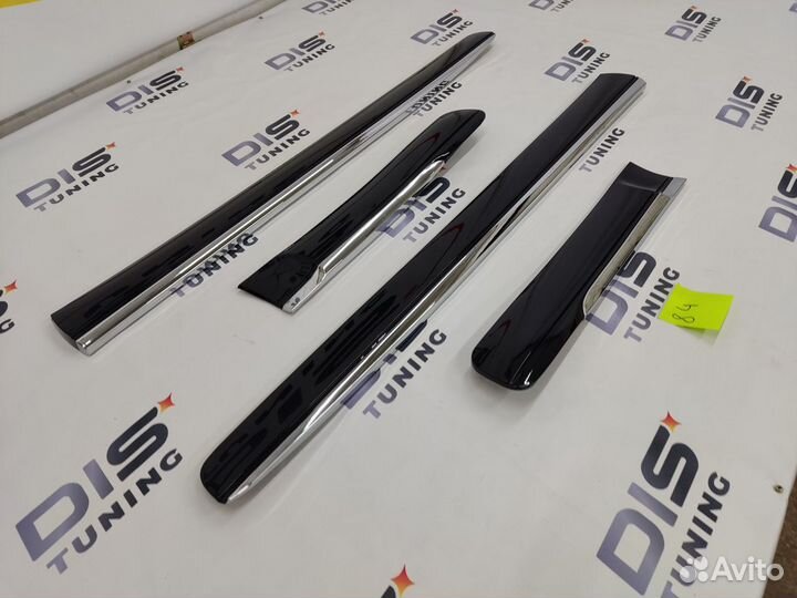 Молдинги дверей Prado 150 Стиль Lexus GX460 Black