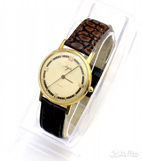 Луч позолоченные часы СССР тонкие