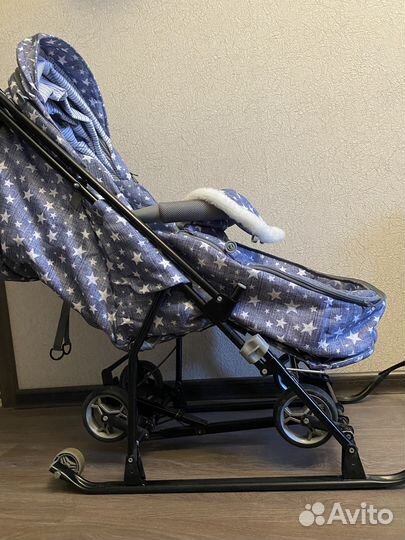 Детские санки коляска nika kids «Нашидетки» 6