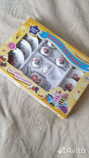 Чайный сервиз игрушечный керамика 15 предметов