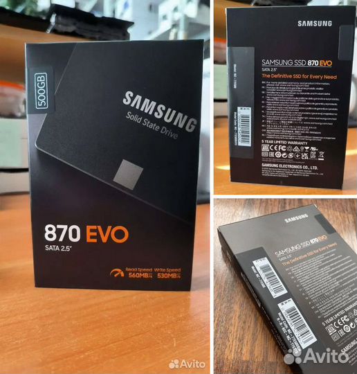 SSD Samsung 500Gb 870 Evo - новый