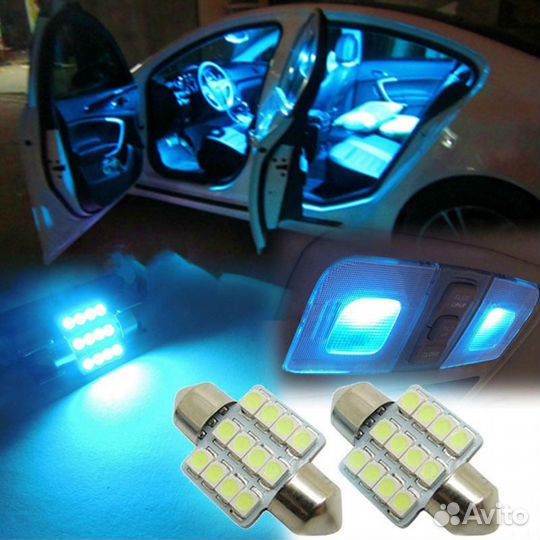 Светодиодные лампы 12В белые и цветные