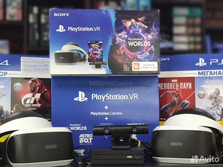 Шлем Sony Playstation VR V2, V1 для PS4 Б/У