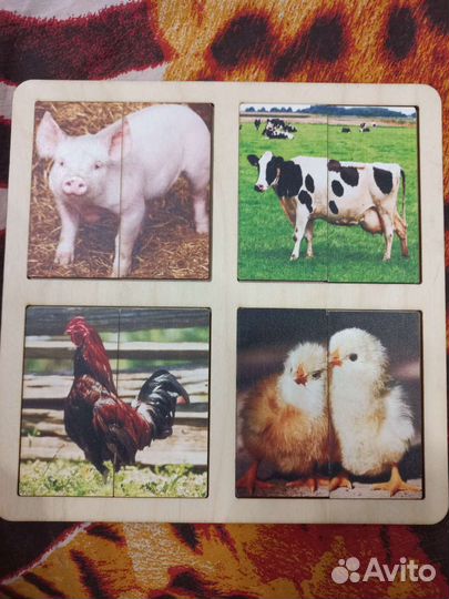 Деревянные пазлы для малышей