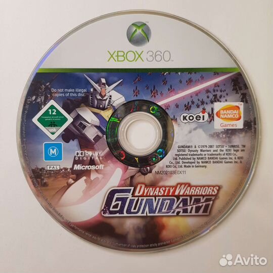 Xbox 360 Dynasty Warriors Gundam. Лицензия
