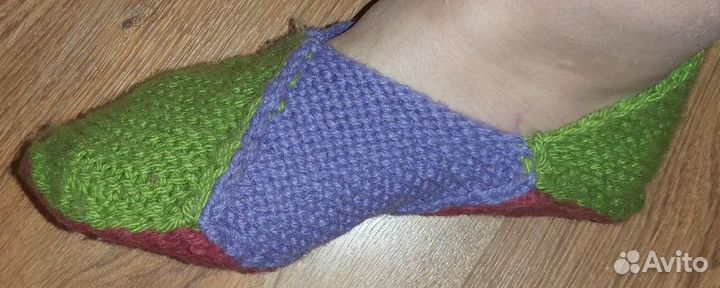 Вязаные тапочки-носочки