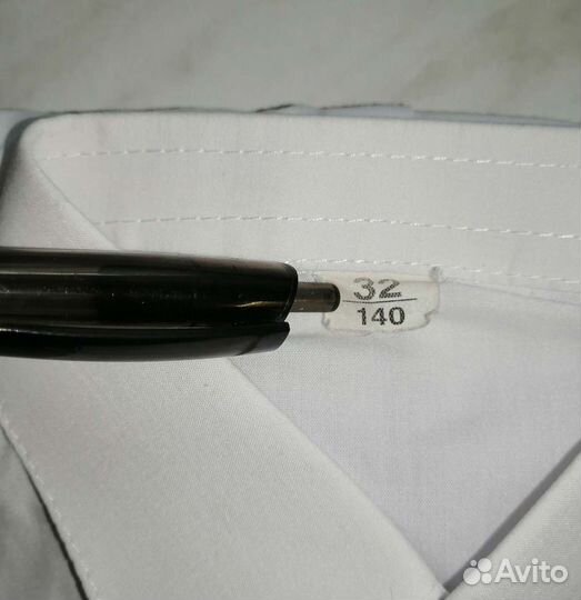 Рубашка белая,размер 32 на рост 140