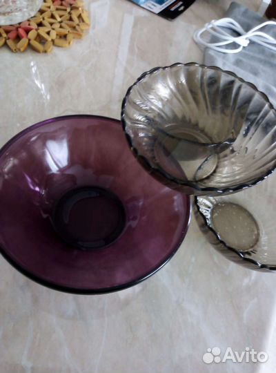 Салатники тёмное стекло