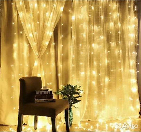 Гирлянда штора 3 на 3