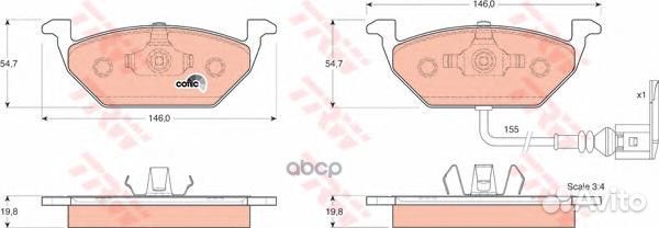 Колодки пер.audi A2, A3/ VW bora, golf IV, polo